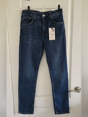 Zara High-Rise Women's Jeans — Dark Blue